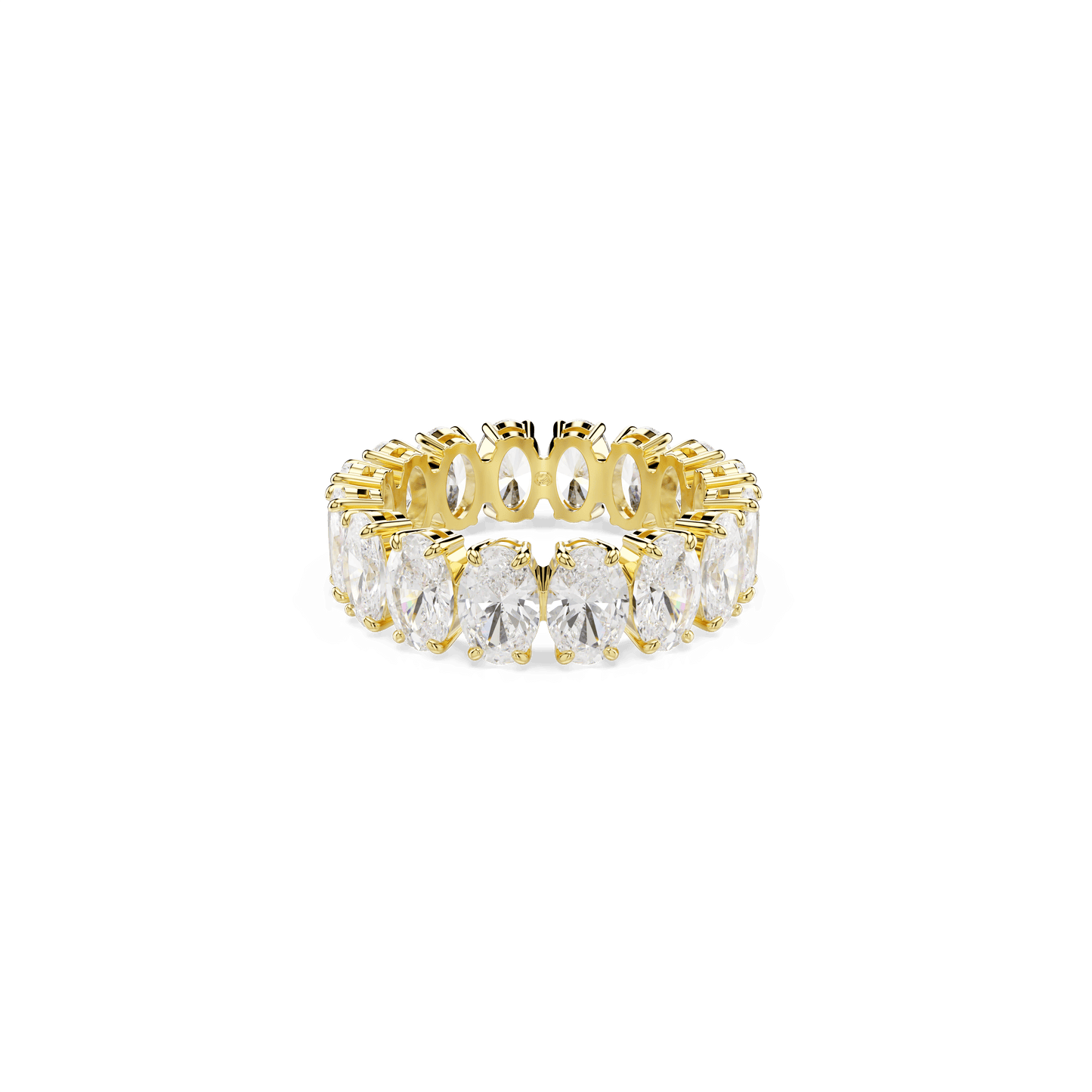 Matrix ring, Oval cut, White, Gold-tone plated 5707189