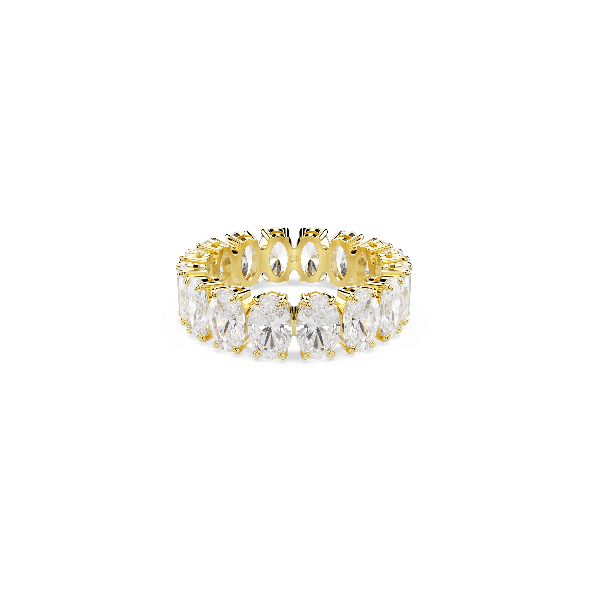 Matrix ring, Oval cut, White, Gold-tone plated 5707189