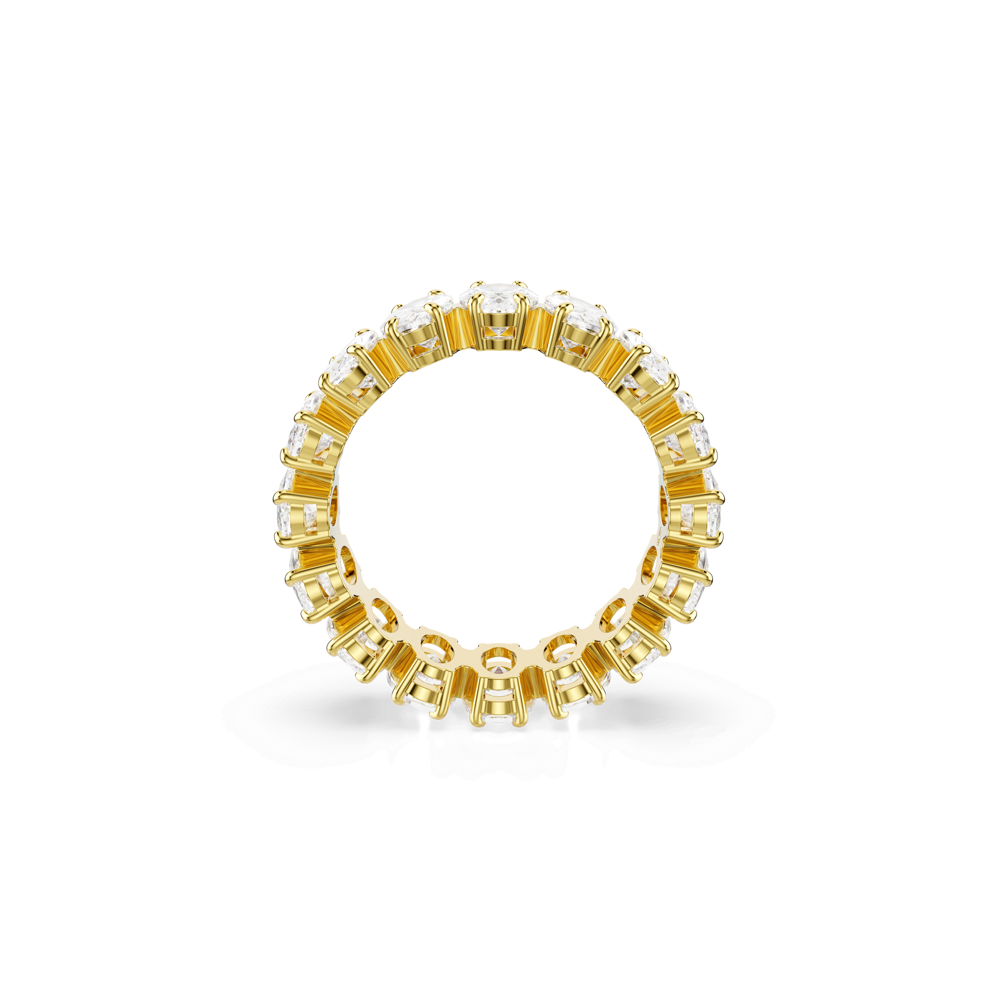 Matrix ring, Oval cut, White, Gold-tone plated 5707189