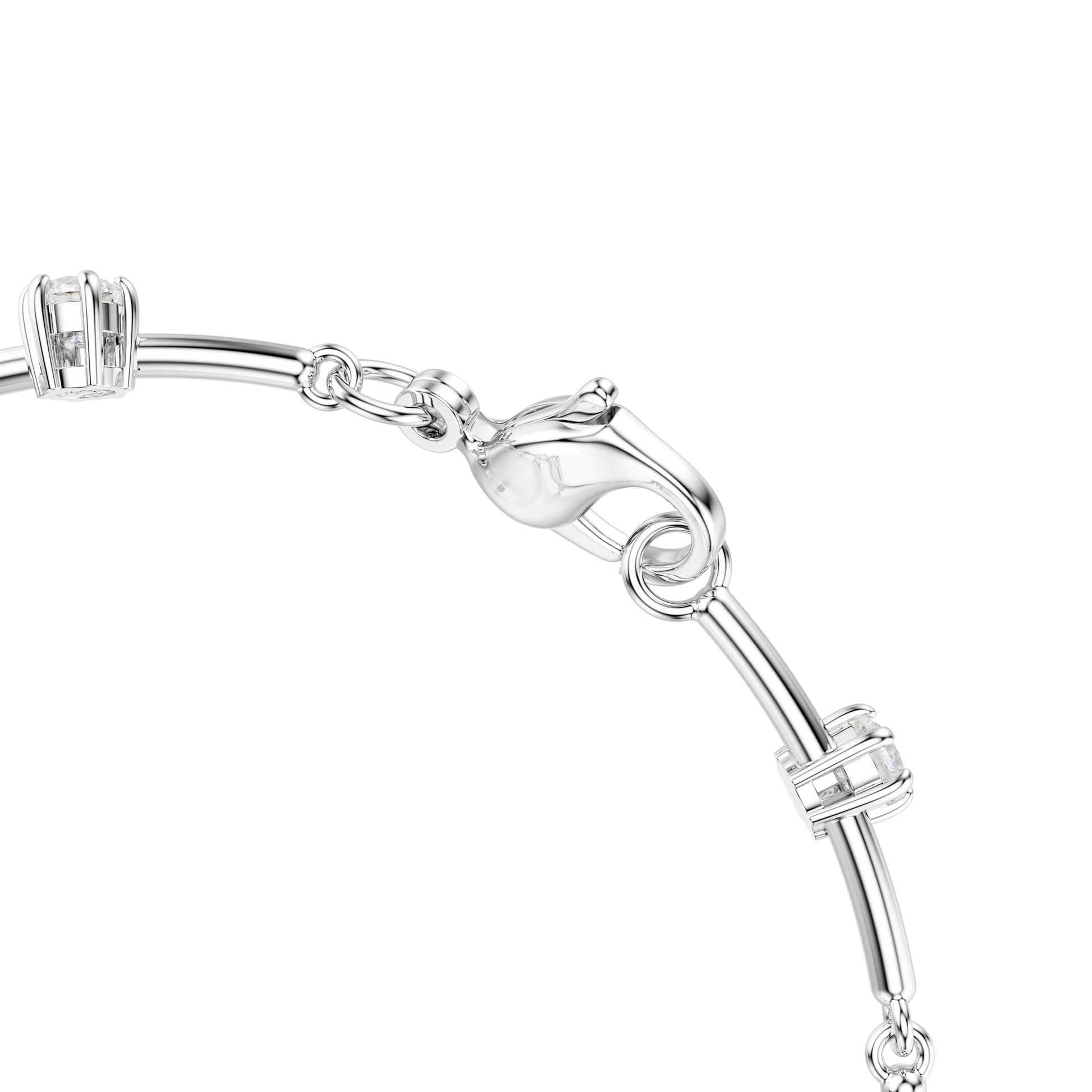 Constella bracelet, Crystal pearl, Round cuts, White, Rhodium plated 5707511