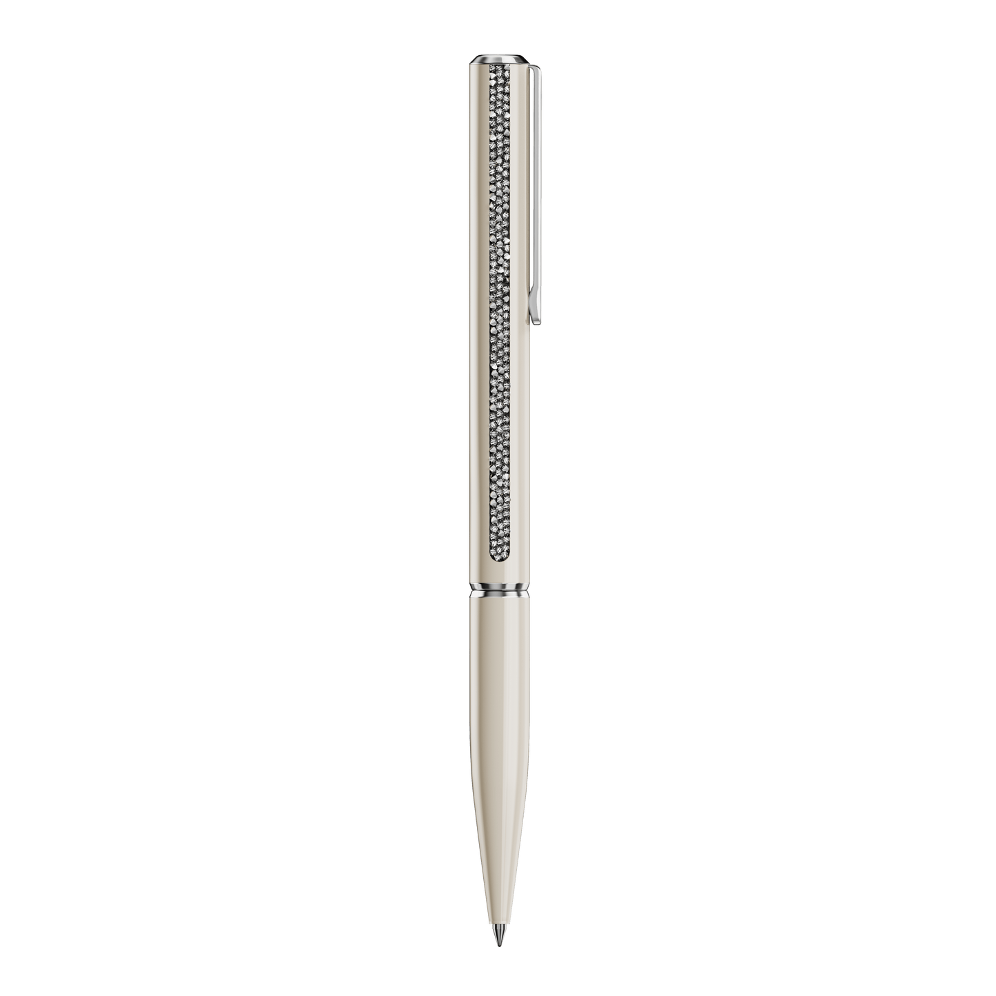 Shimmer ballpoint pen, Beige, Beige lacquered, Chrome plated 5707705