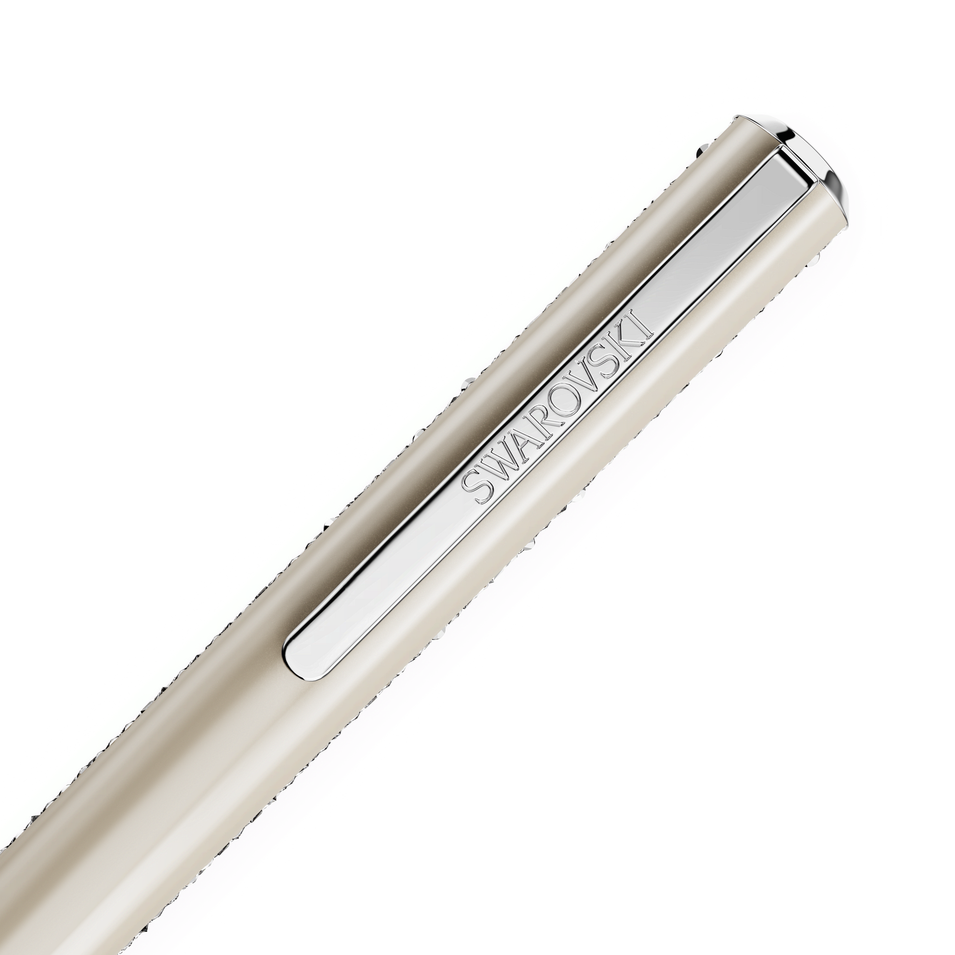 Shimmer ballpoint pen, Beige, Beige lacquered, Chrome plated 5707705