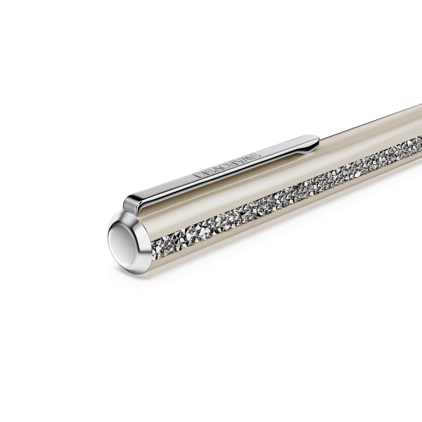 Shimmer ballpoint pen, Beige, Beige lacquered, Chrome plated 5707705