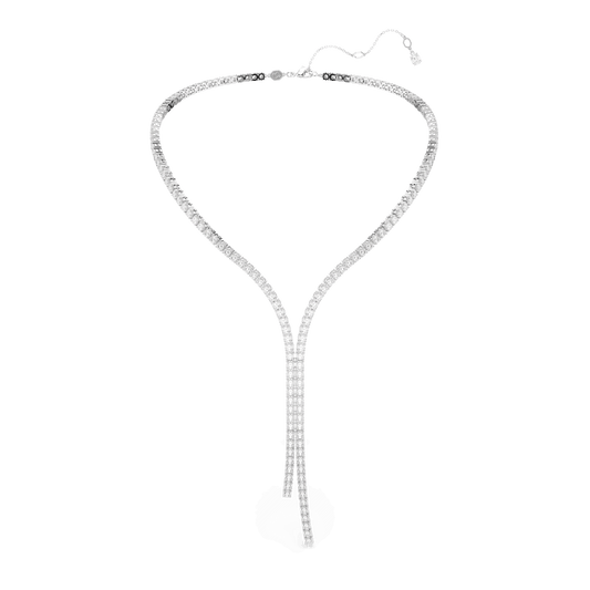 Matrix Y necklace, Round cut, White, Rhodium plated 5707988