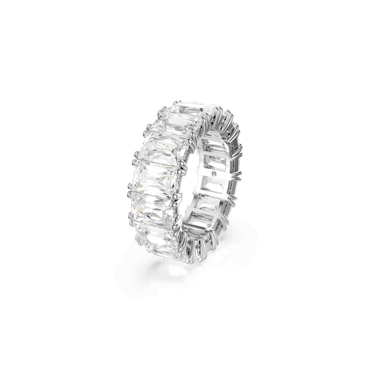 Matrix Vittore ring, Baguette cut, White, Rhodium plated 5709277