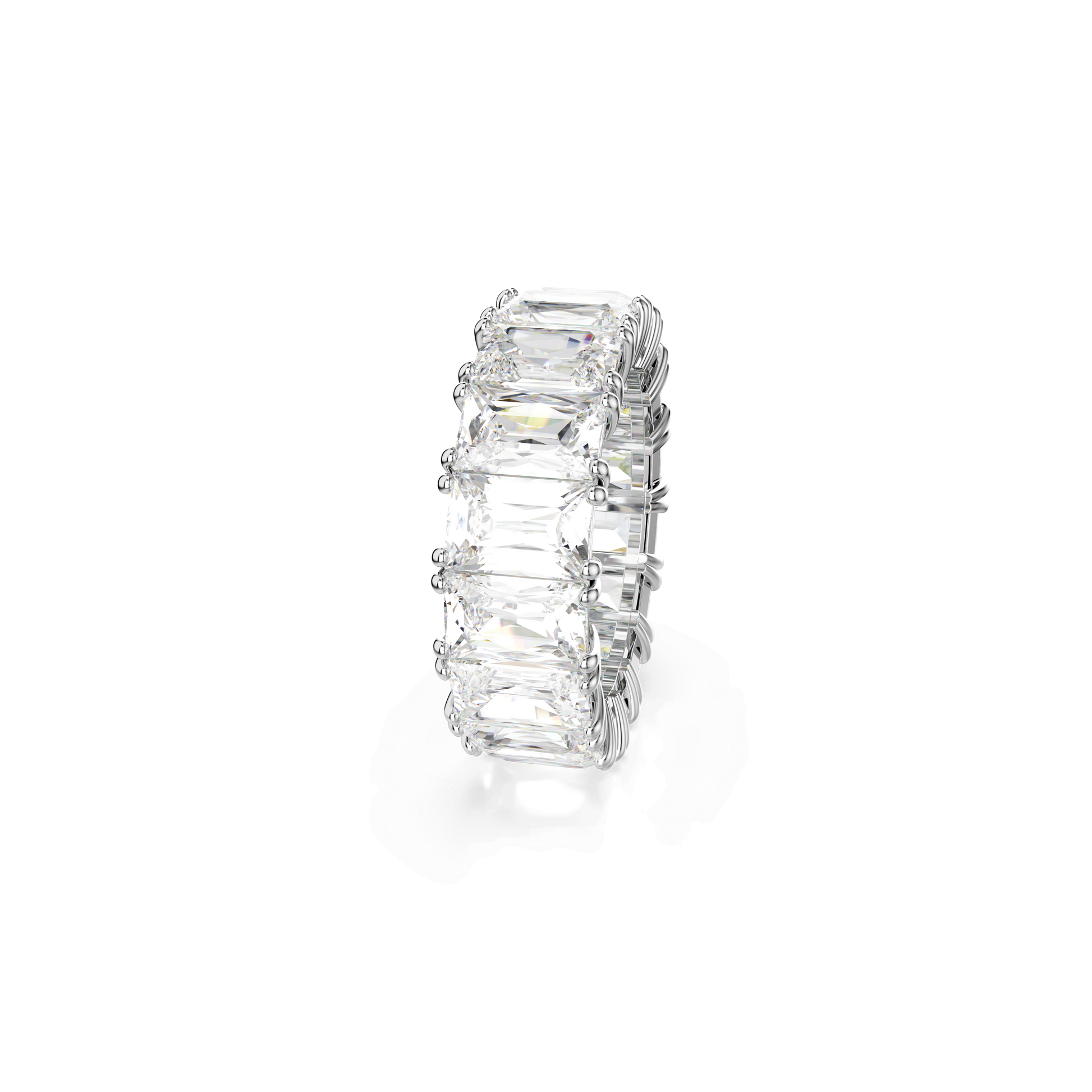 Matrix Vittore ring, Baguette cut, White, Rhodium plated 5709276