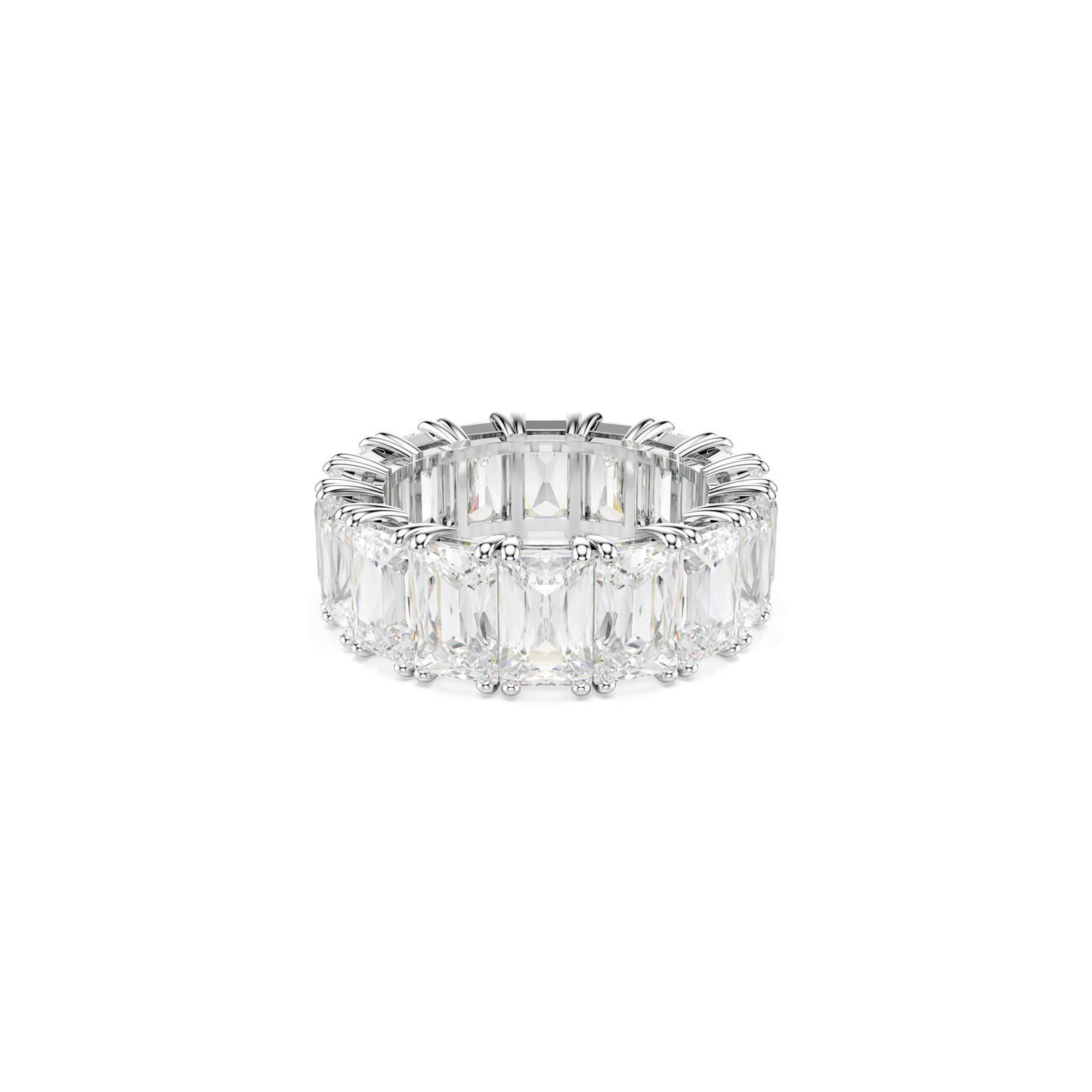 Matrix Vittore ring, Baguette cut, White, Rhodium plated 5709277