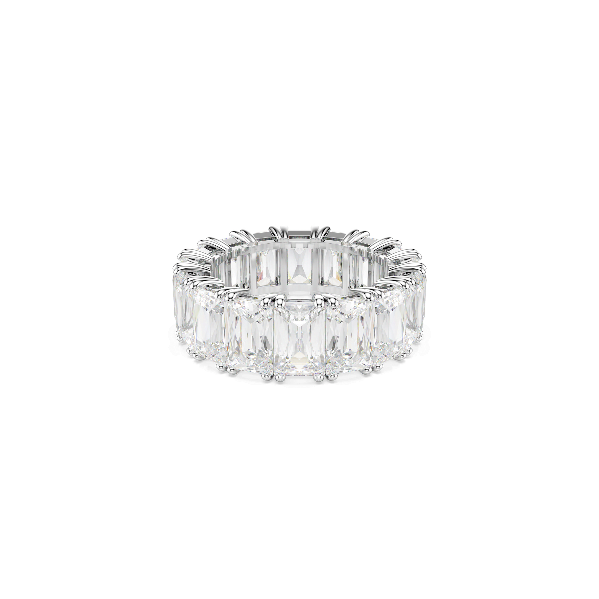 Matrix Vittore ring, Baguette cut, White, Rhodium plated 5709277