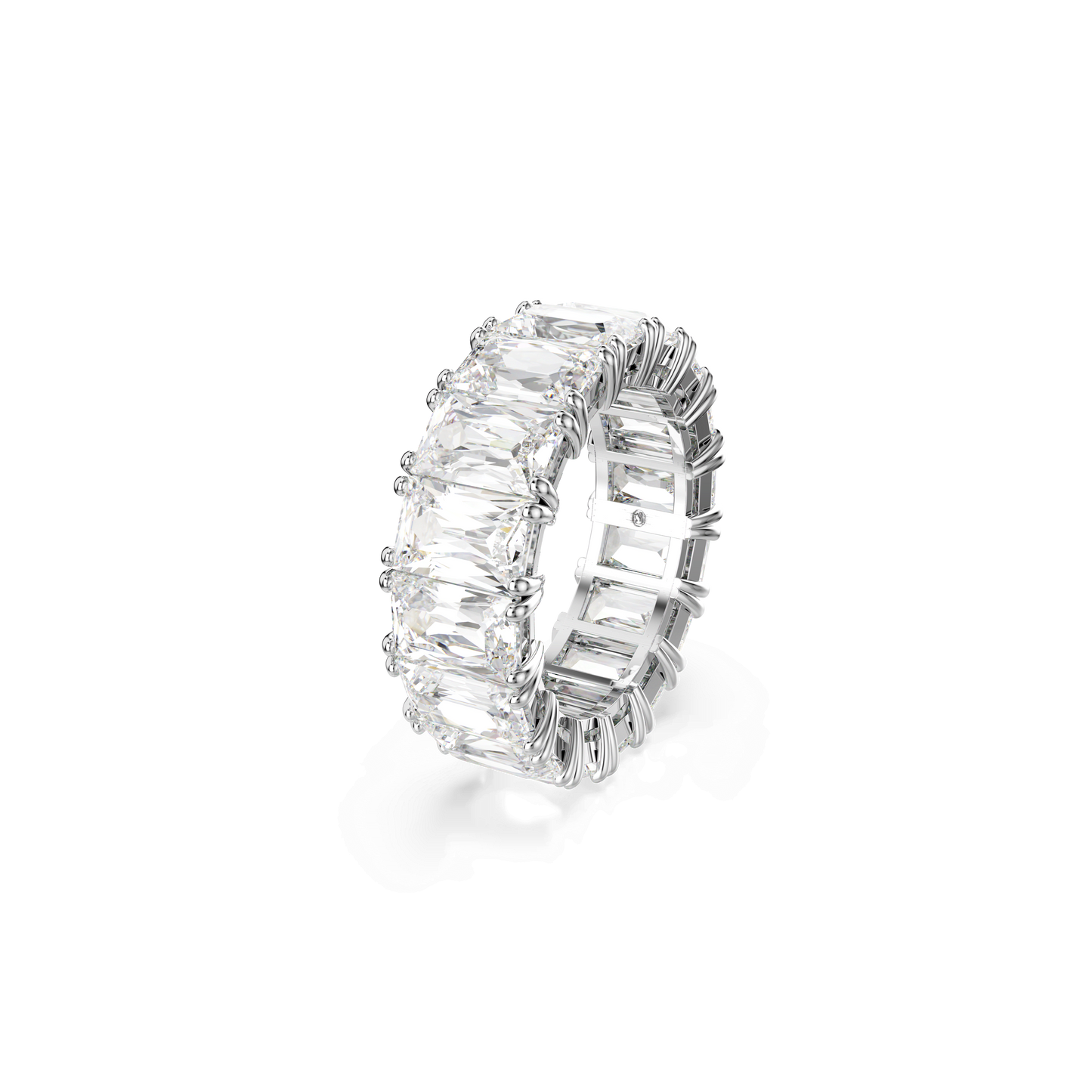 Matrix Vittore ring, Baguette cut, White, Rhodium plated 5709277