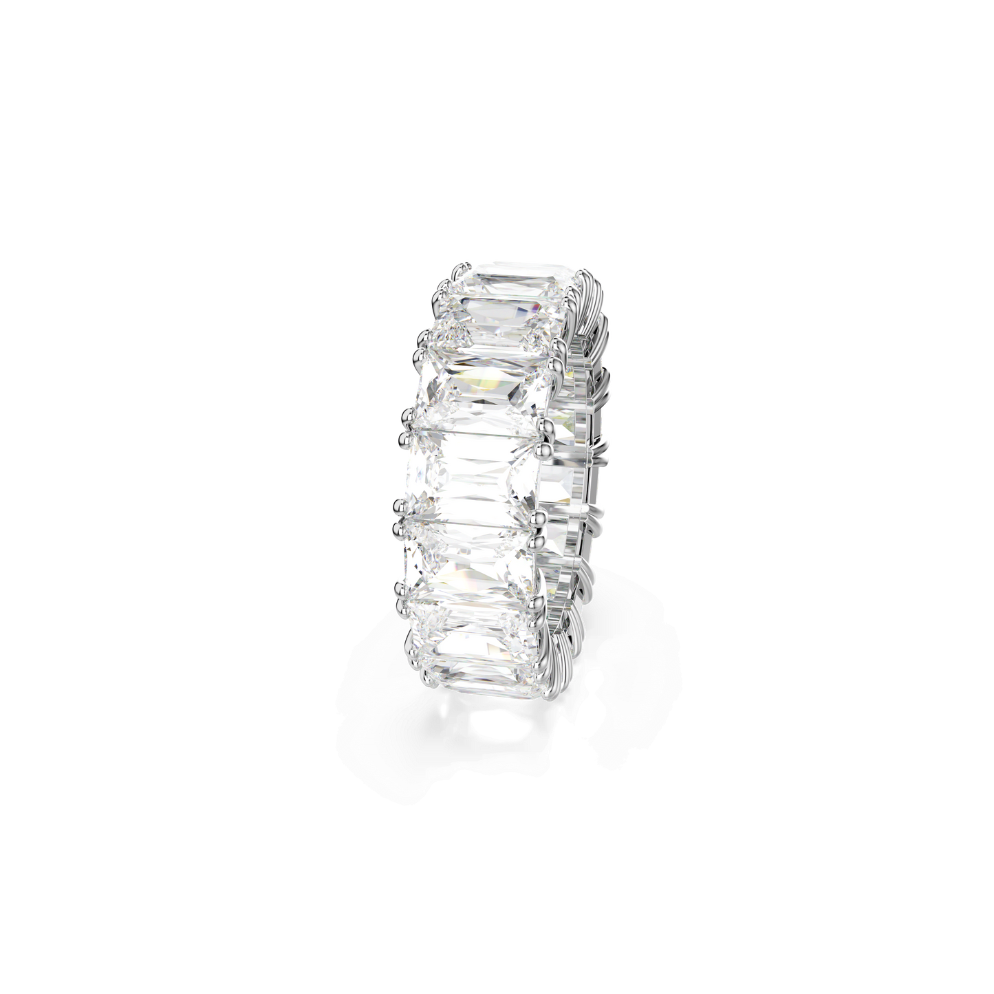 Matrix Vittore ring, Baguette cut, White, Rhodium plated 5709277