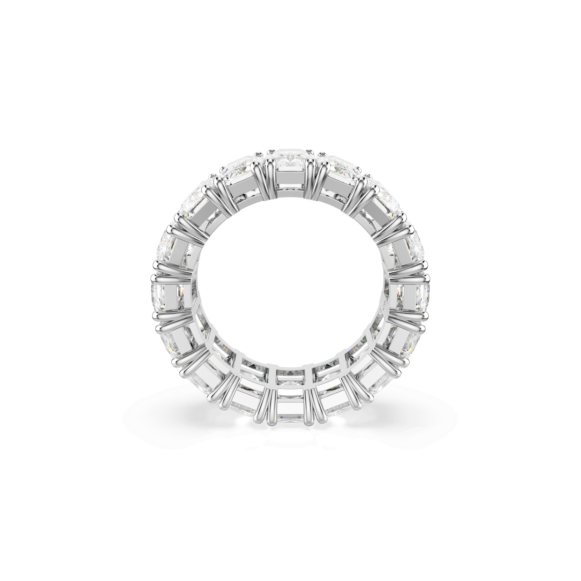 Matrix Vittore ring, Baguette cut, White, Rhodium plated 5709277