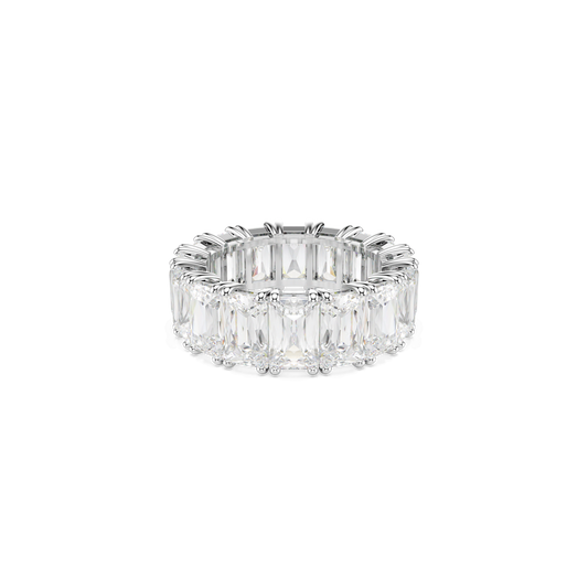 Matrix Vittore ring, Baguette cut, White, Rhodium plated 5709278