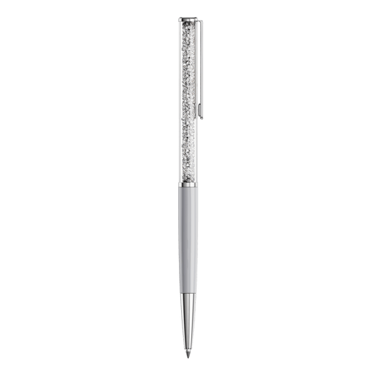 Crystalline ballpoint pen, Gray, Gray lacquered, Chrome Plated 5709613