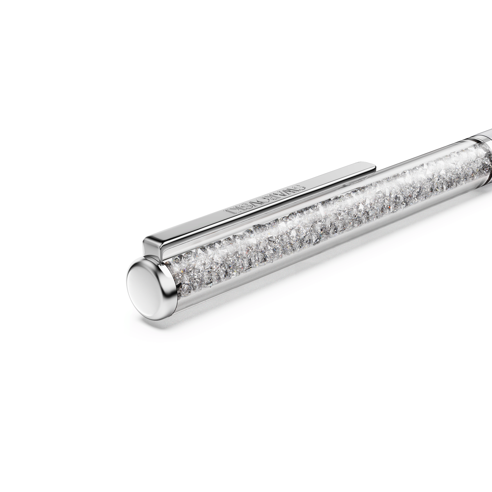 Crystalline ballpoint pen, Gray, Gray lacquered, Chrome Plated 5709613