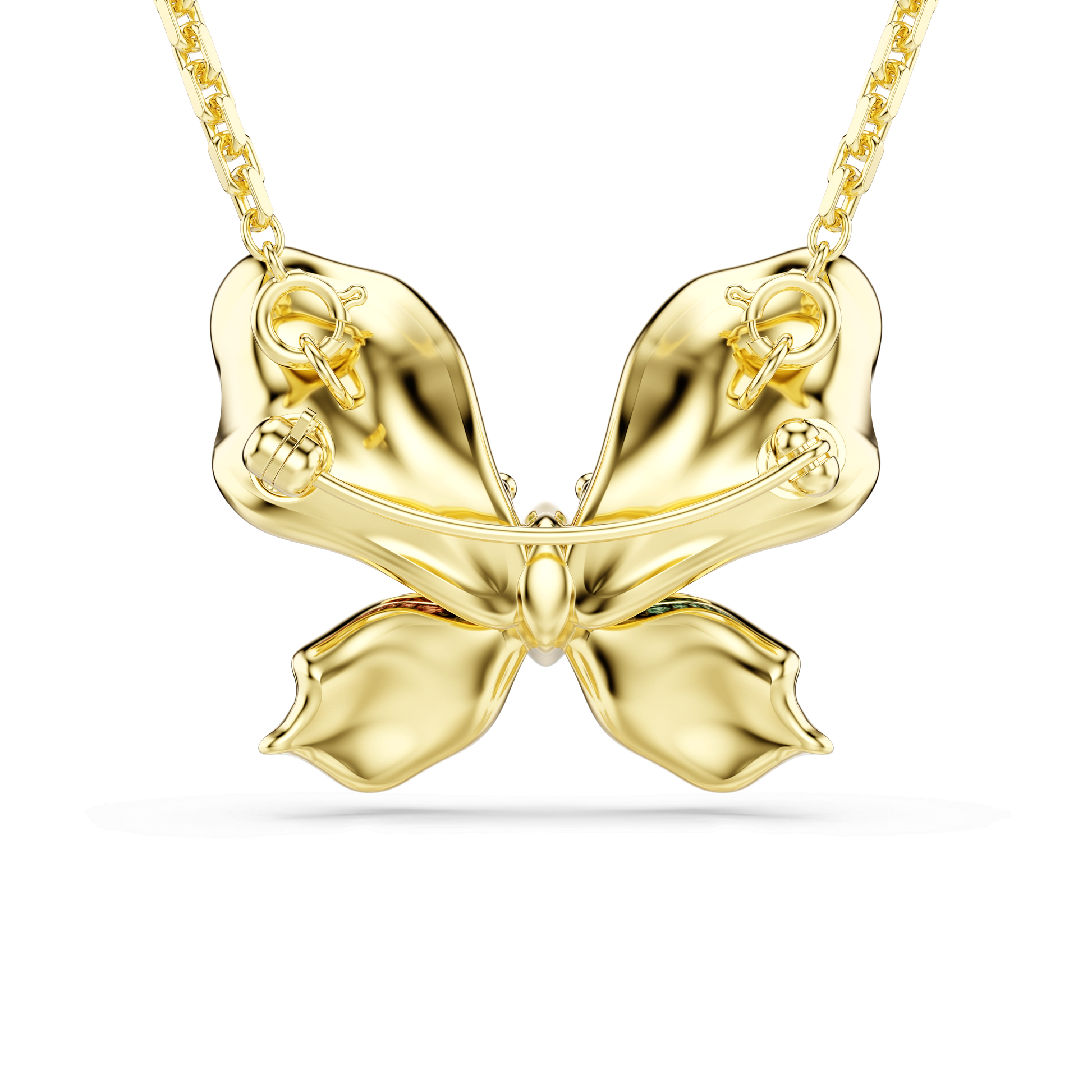 Idyllia pendant and brooch, Mixed cuts, Pavé, Butterfly, Multicolored, Gold-tone plated 5709951