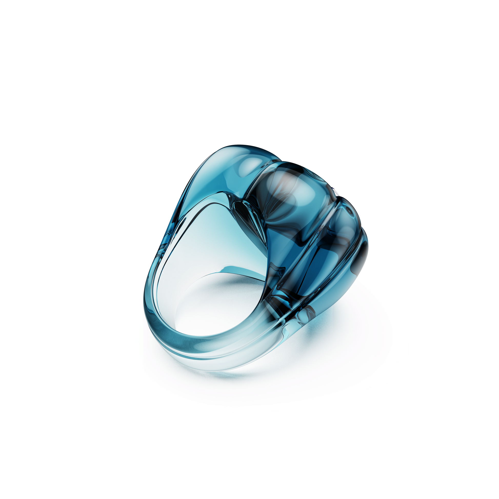 Dulcis cocktail ring, Heart cut, Pavé, Heart, Blue 5709965