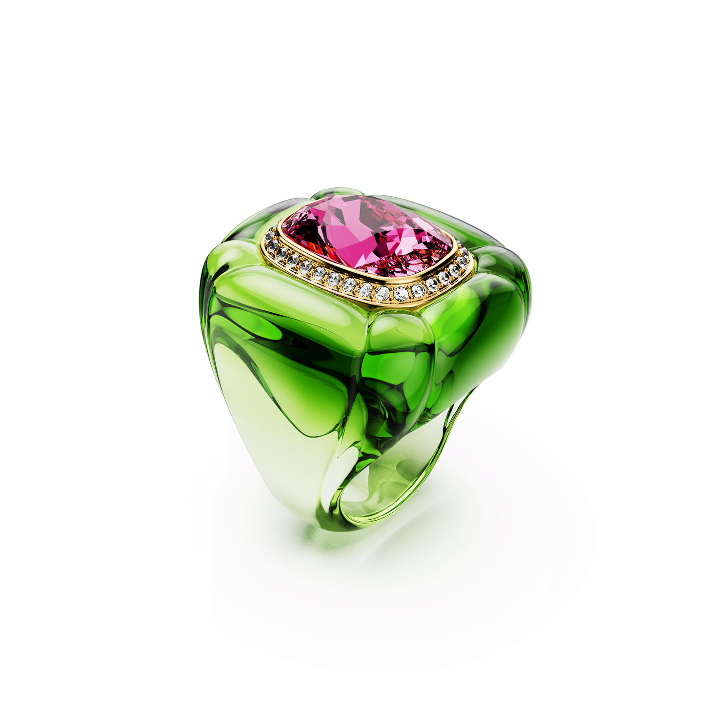 Dulcis cocktail ring, Cushion cut, Pavé, Multicolored 5709969