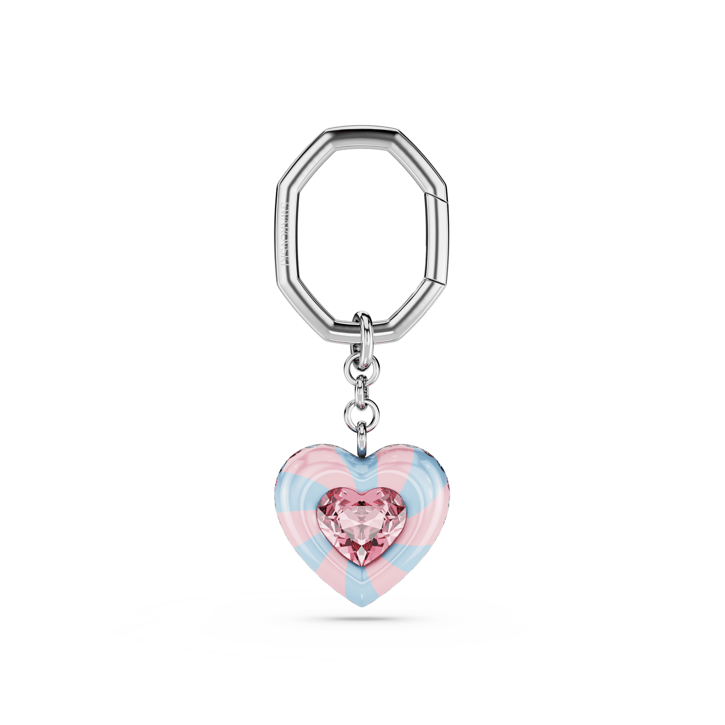 Key ring, Heart cut, Heart, Multicolored, Rhodium plated 5713882