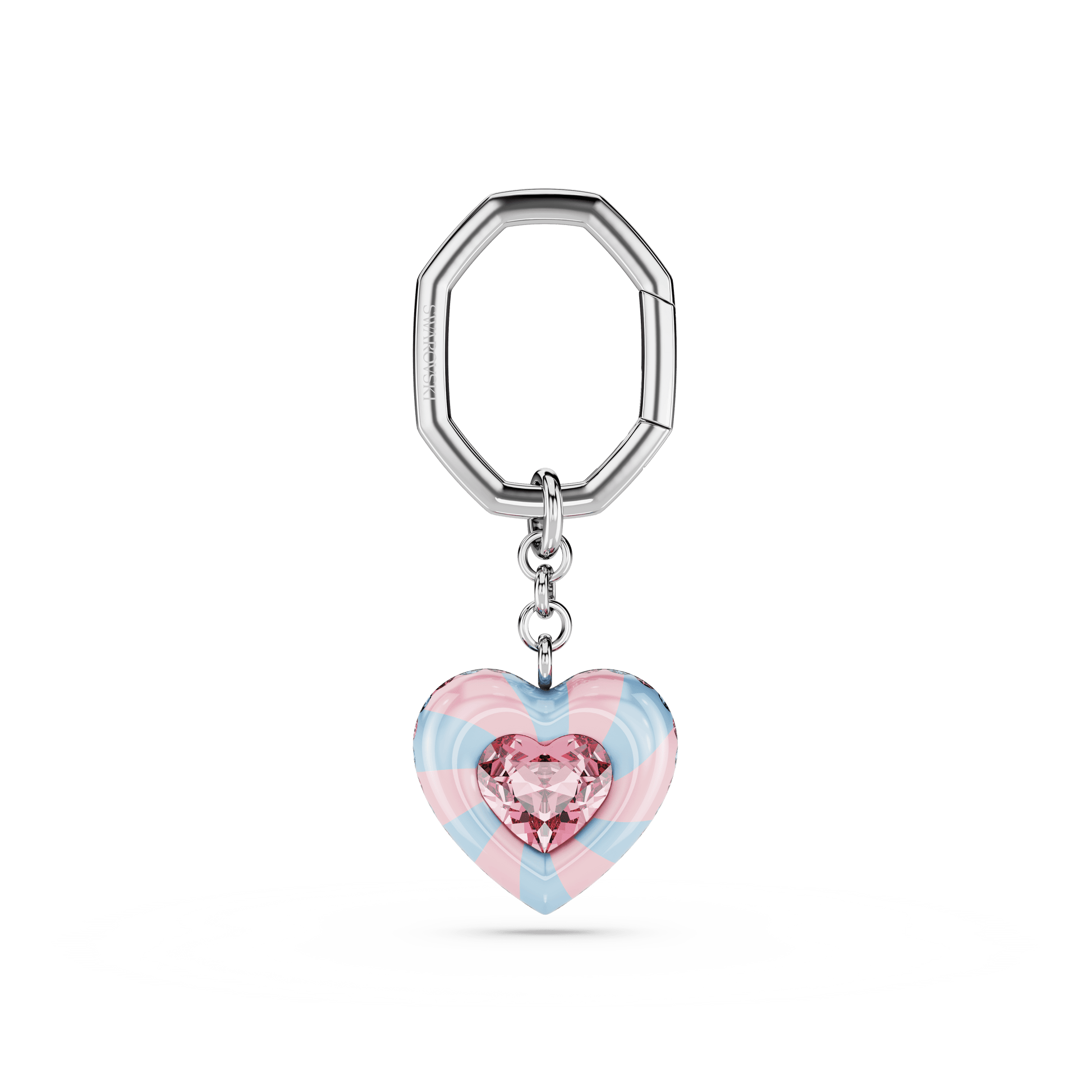 Key ring, Heart cut, Heart, Multicolored, Rhodium plated 5713882
