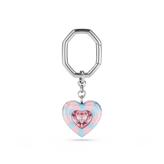 Key ring, Heart cut, Heart, Multicolored, Rhodium plated 5713882