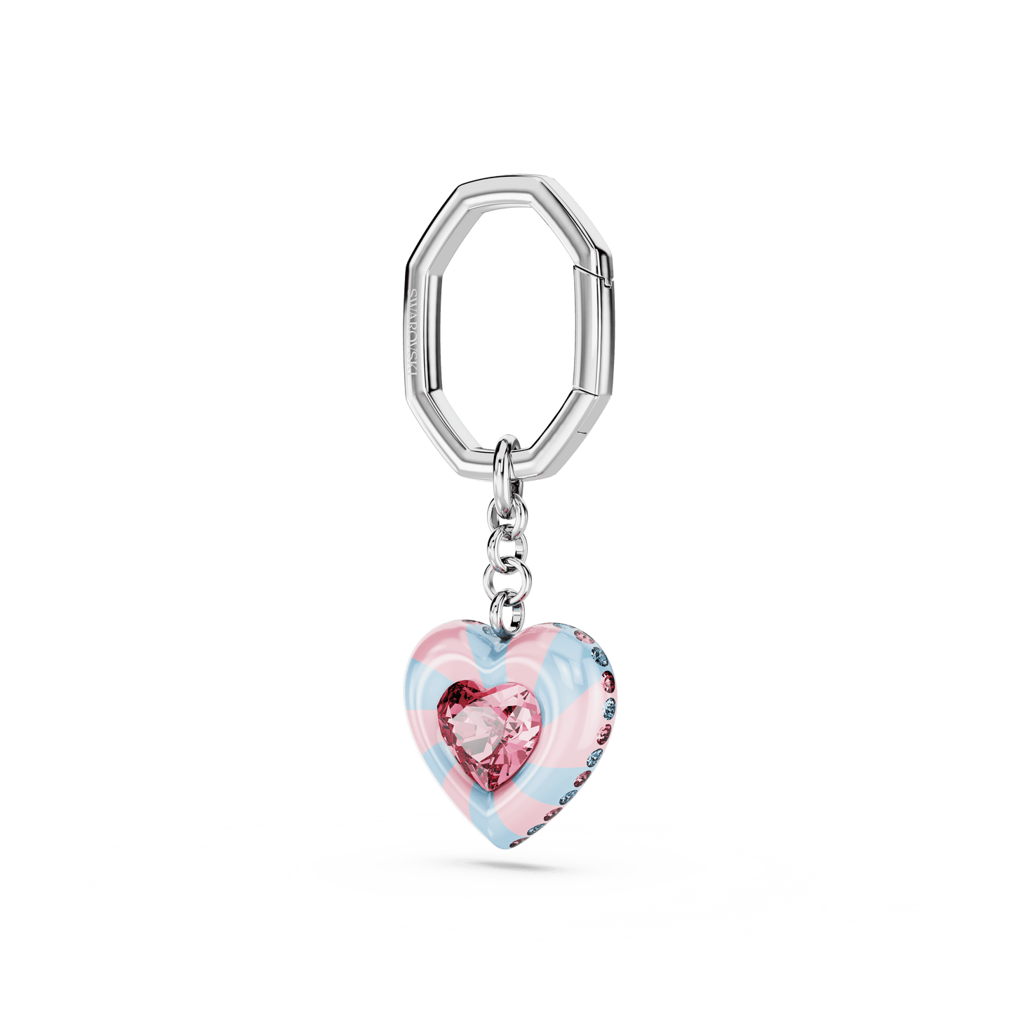 Key ring, Heart cut, Heart, Multicolored, Rhodium plated 5713882