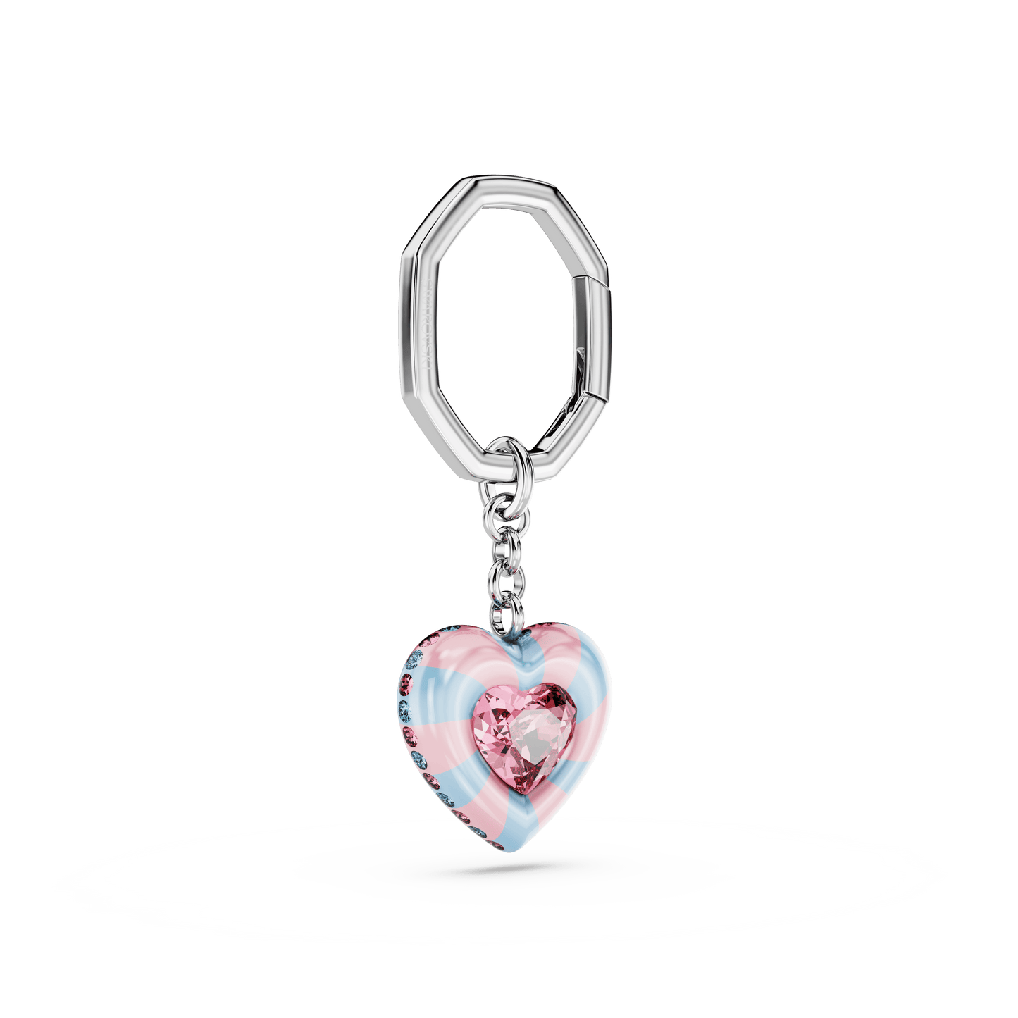 Key ring, Heart cut, Heart, Multicolored, Rhodium plated 5713882