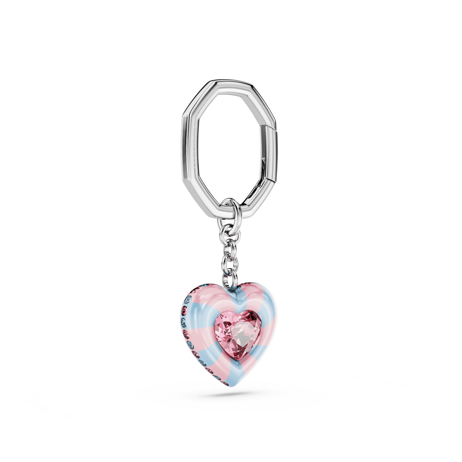 Key ring, Heart cut, Heart, Multicolored, Rhodium plated 5713882