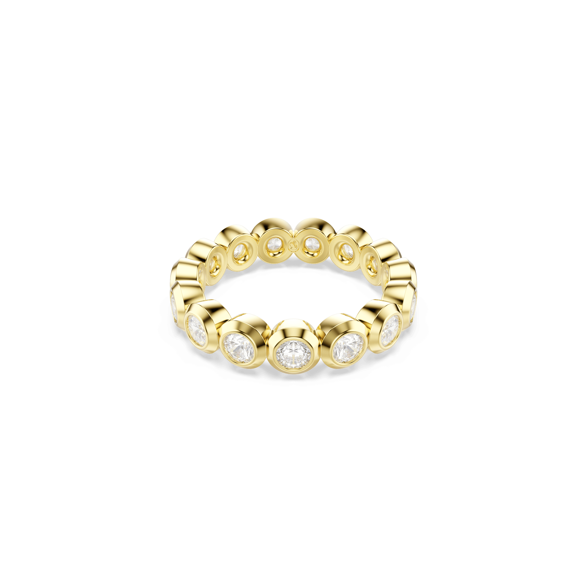 Imber ring, Round cut, White, Gold-tone plated 5714309