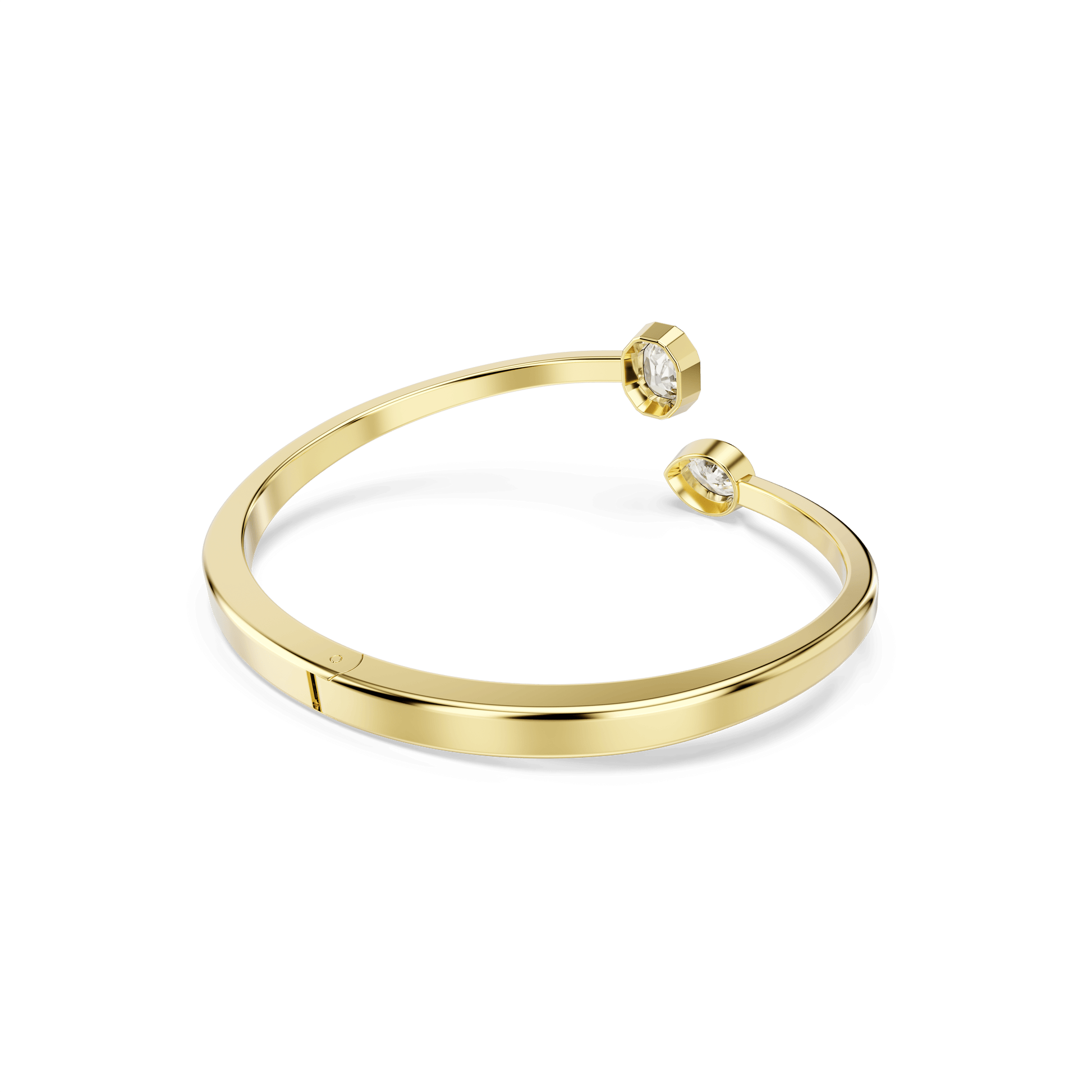 Imber bangle, Mixed cuts, White, Gold-tone plated 5714316