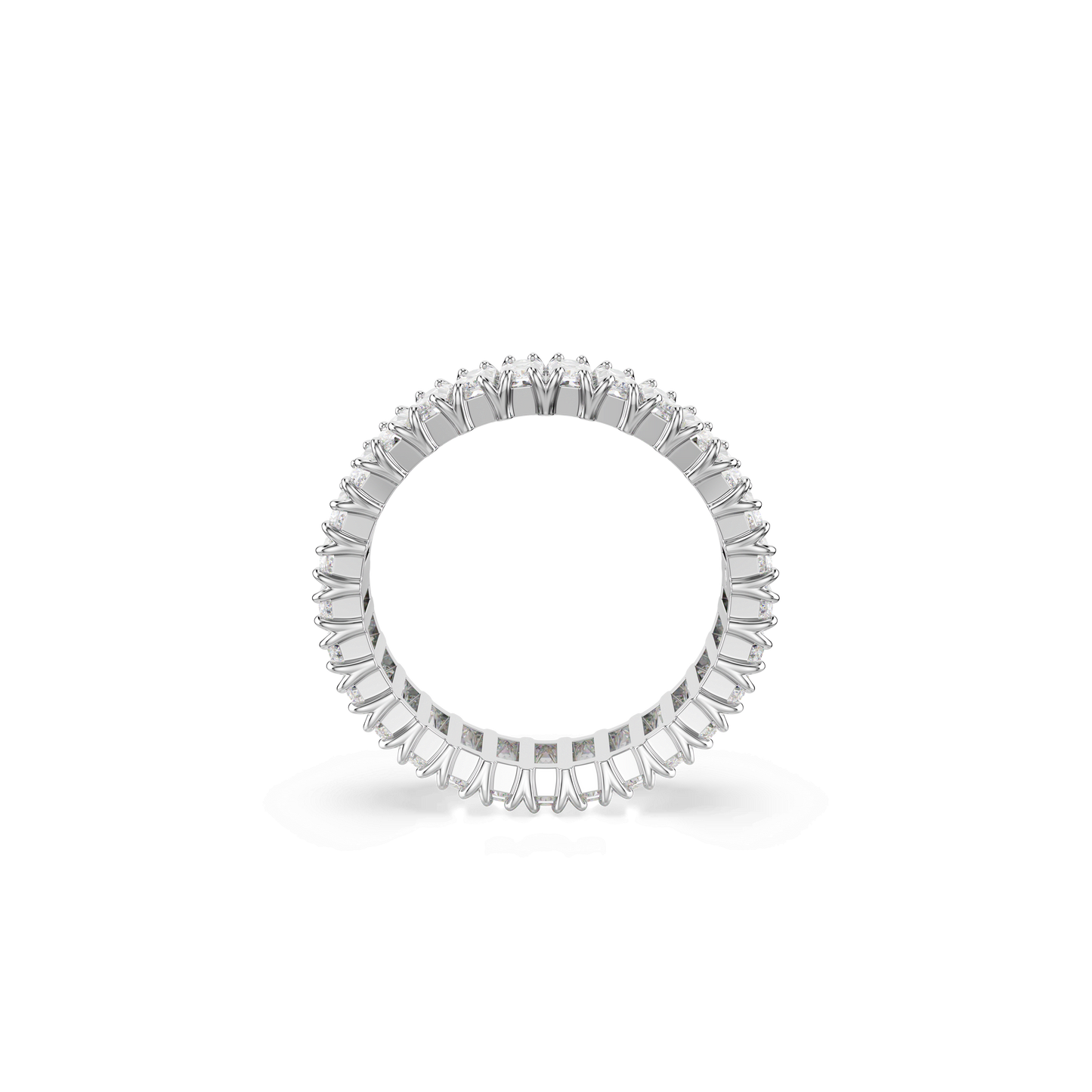 Matrix ring, Baguette cut, White, Silver-tone finish 5714335