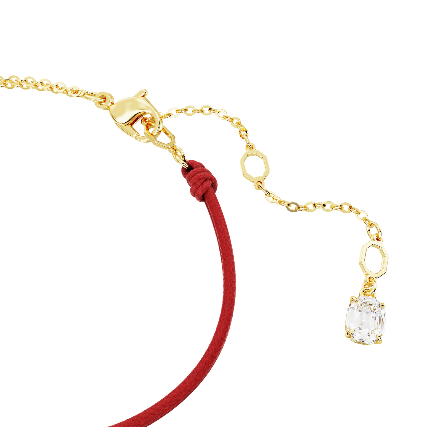 Snake bracelet, Crystal pearl, Mixed cuts, Year of the Snake, Red, Gold-tone plated 5714850