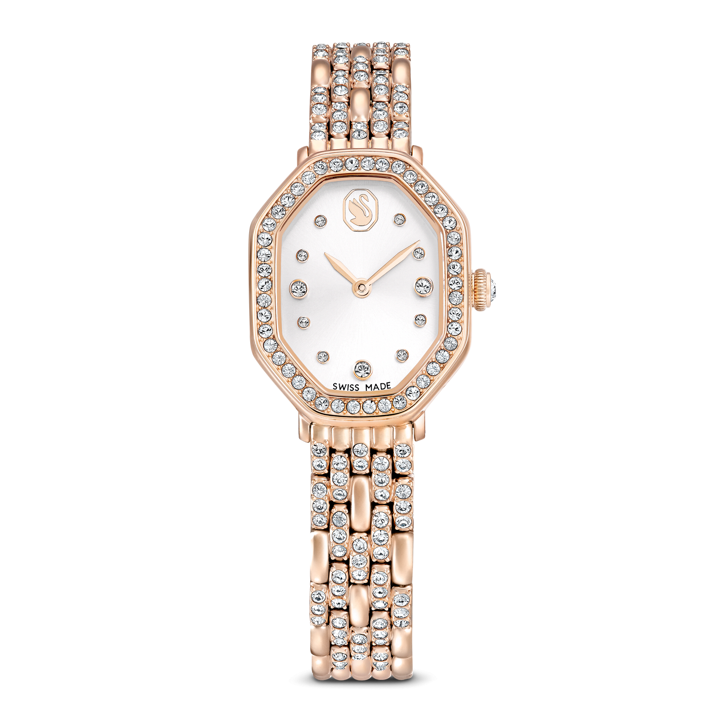 Dextera octagon watch, Swiss Made, Metal bracelet, Gold tone, Rose gold-tone finish 5715517