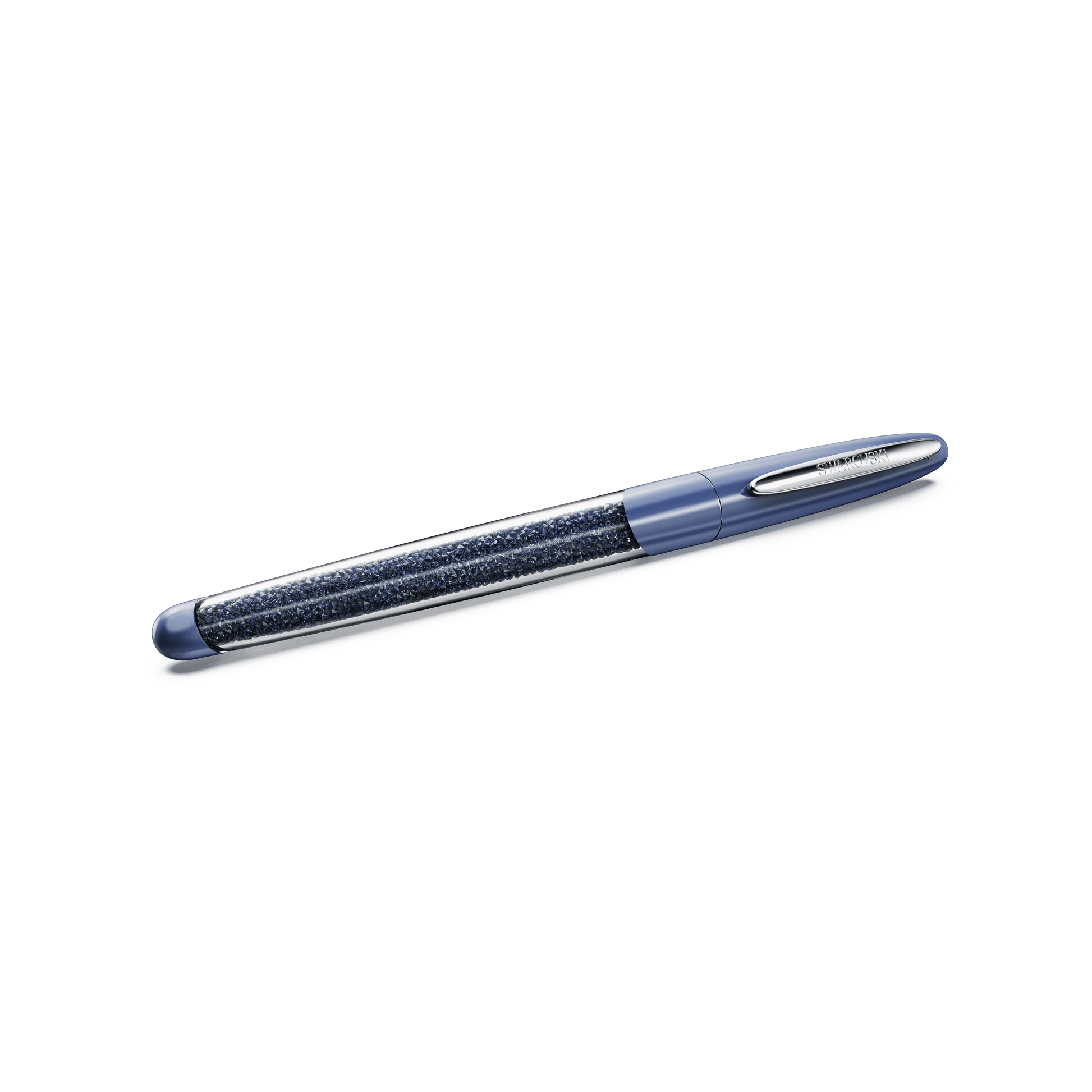 Crystalline rollerball pen, Blue, Chrome plated 5717138