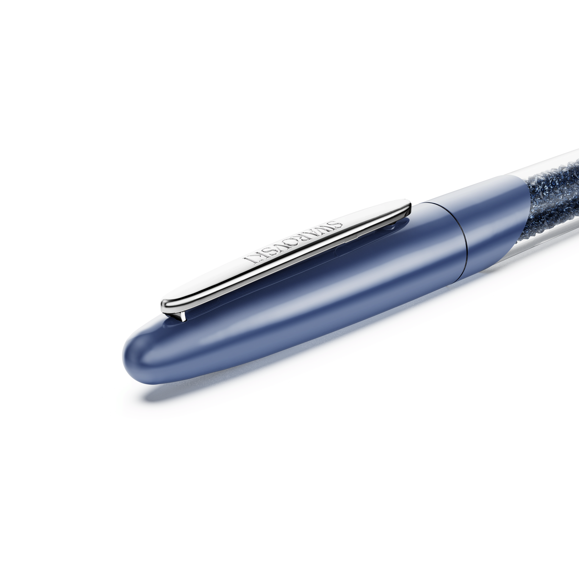Crystalline rollerball pen, Blue, Chrome plated 5717138