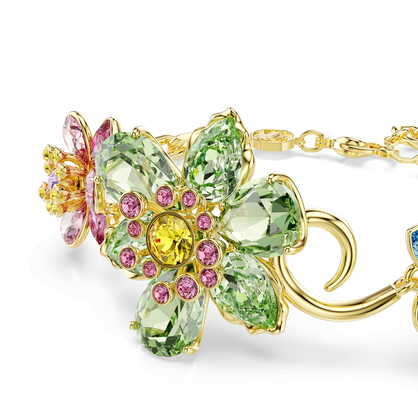 Idyllia bracelet, Mixed cuts, Flower, Multicolored, Gold-tone plated 5717156