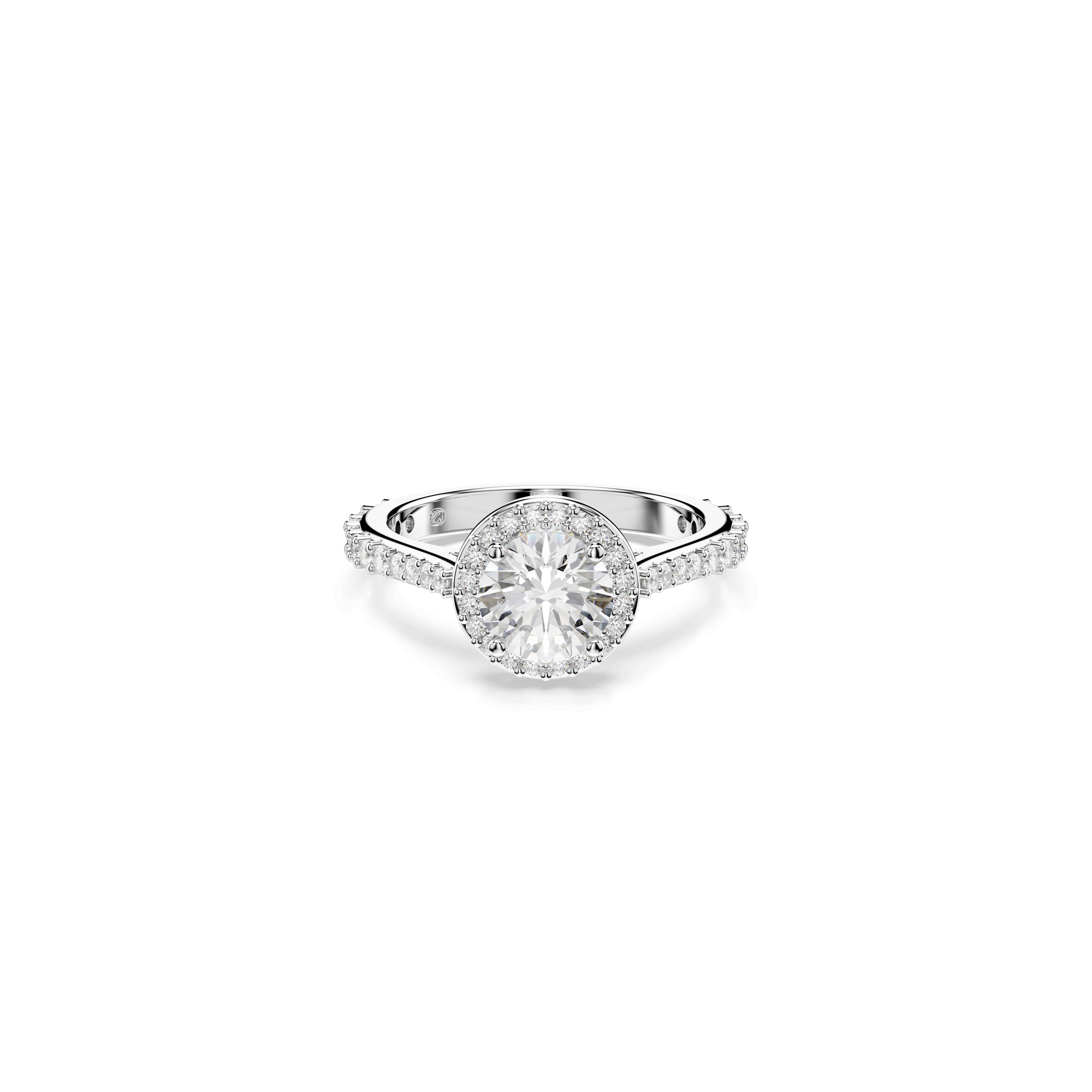 Una Angelic ring, Round cut, White, Silver-tone finish 5717927
