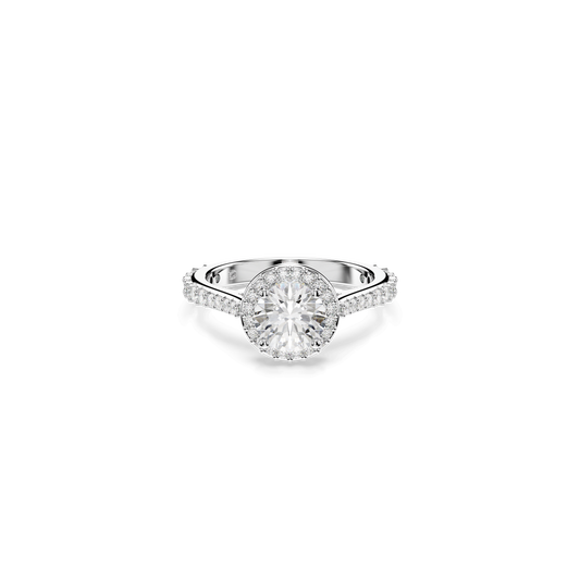 Una Angelic ring, Round cut, White, Silver-tone finish 5717927