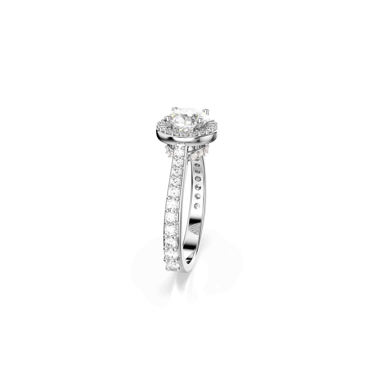 Una Angelic ring, Round cut, White, Silver-tone finish 5717928