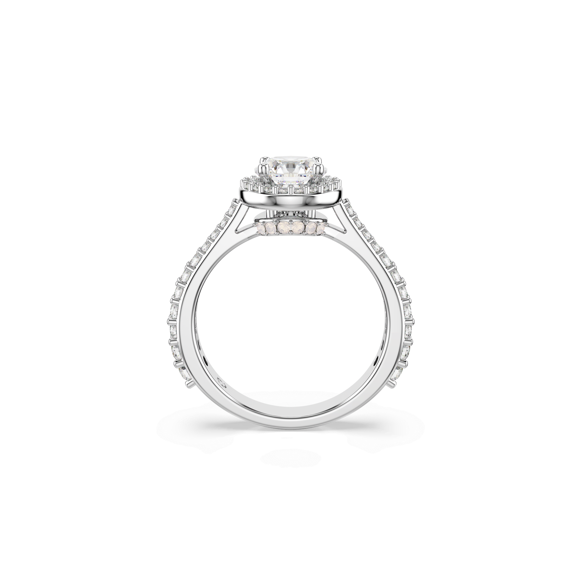 Una Angelic ring, Round cut, White, Silver-tone finish 5717928
