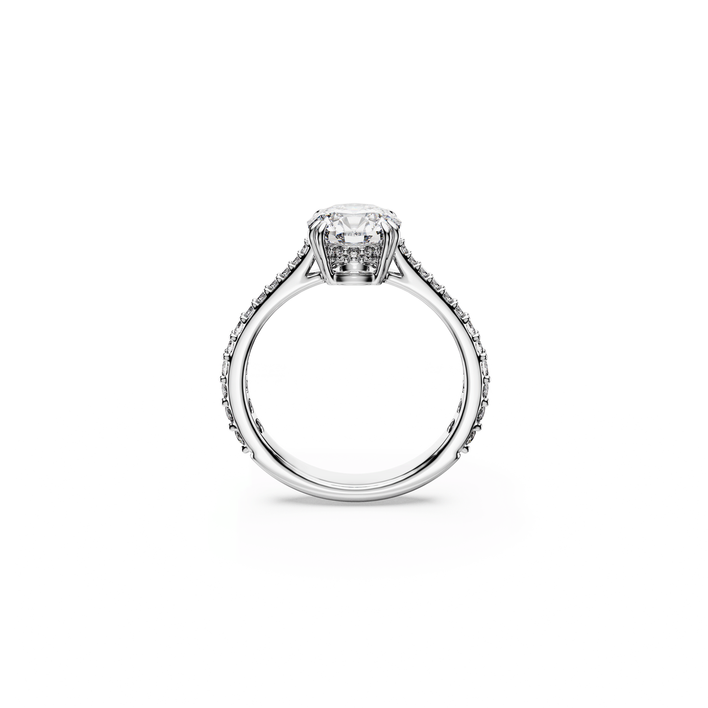 Stilla cocktail ring, Round cut, Pavé, White, Silver-tone finish 5717932