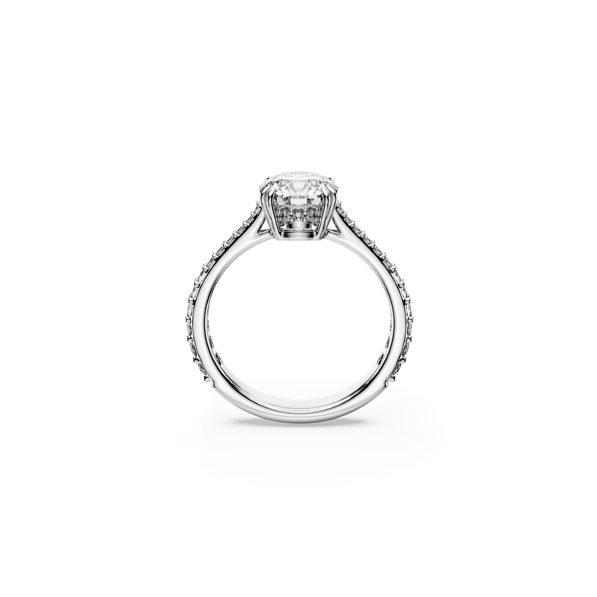 Stilla cocktail ring, Round cut, Pavé, White, Silver-tone finish 5717932