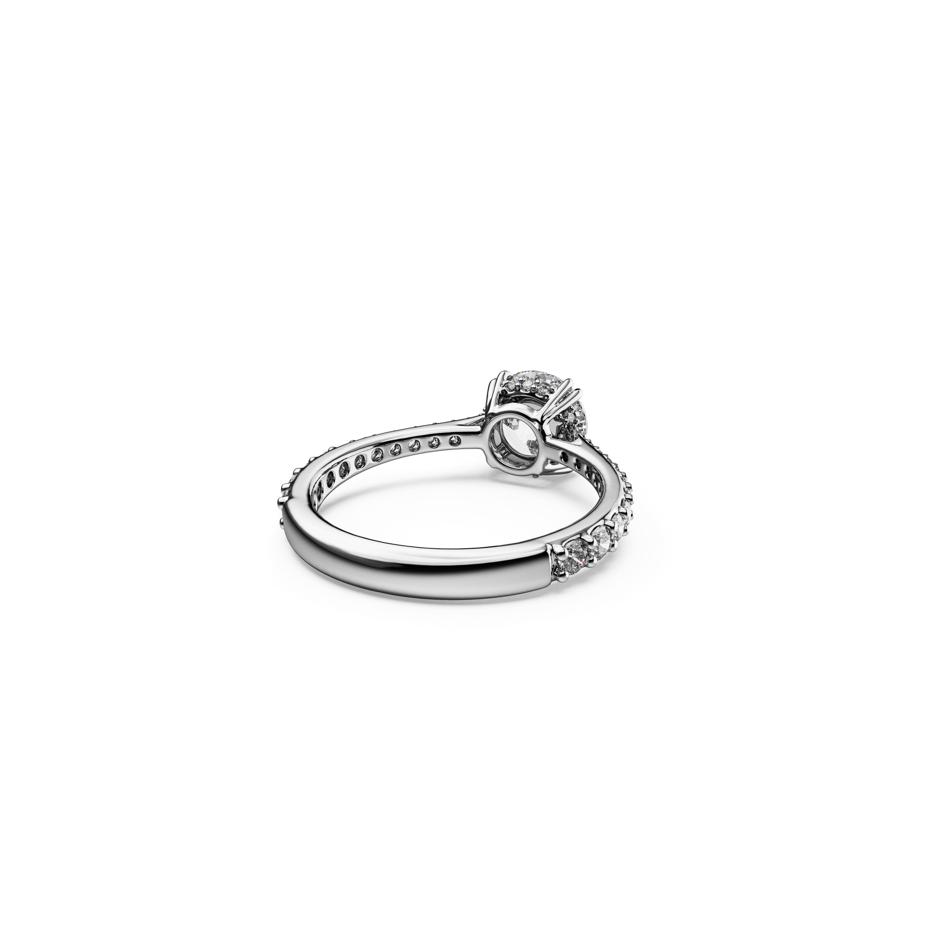 Stilla cocktail ring, Round cut, Pavé, White, Silver-tone finish 5717932