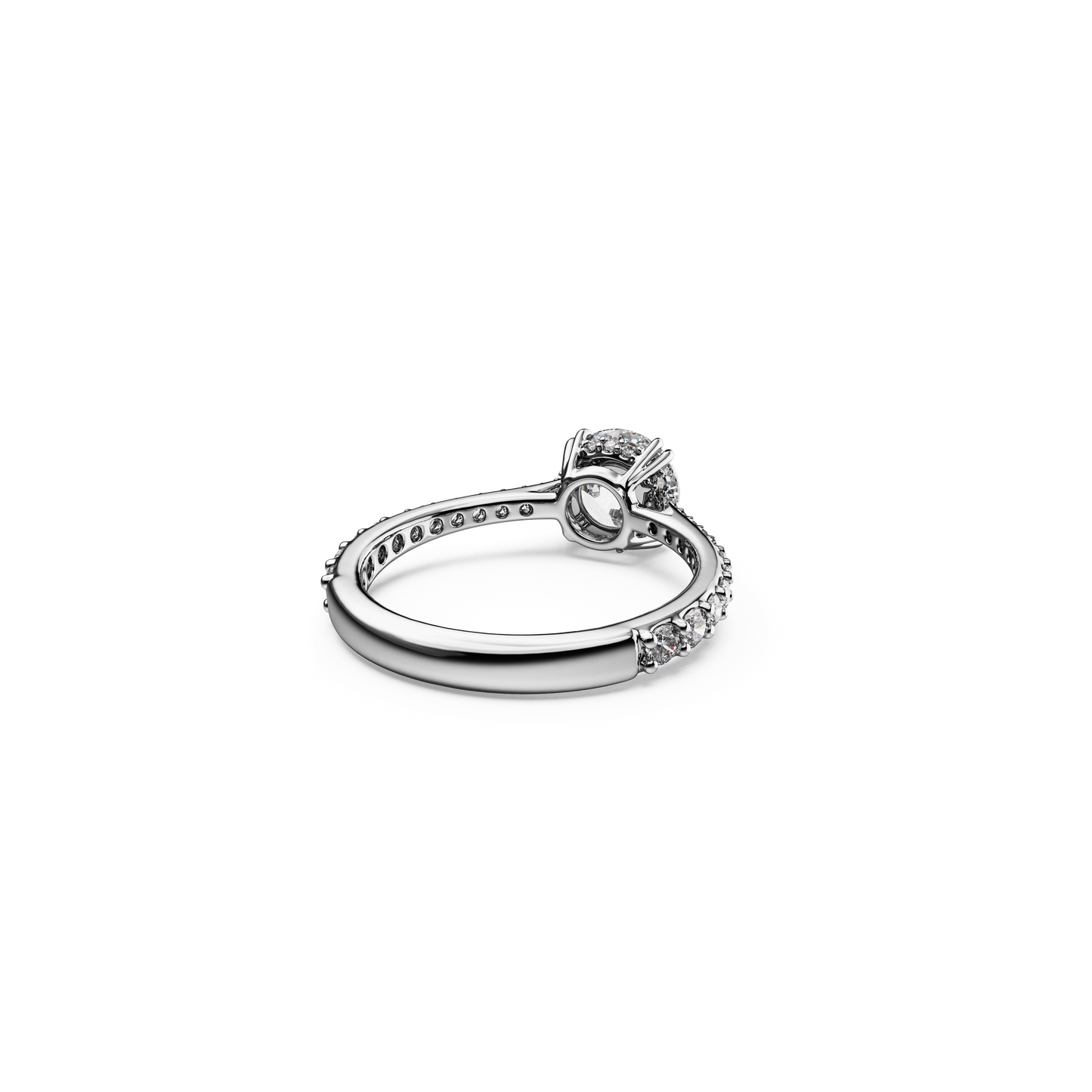Stilla cocktail ring, Round cut, Pavé, White, Silver-tone finish 5717934