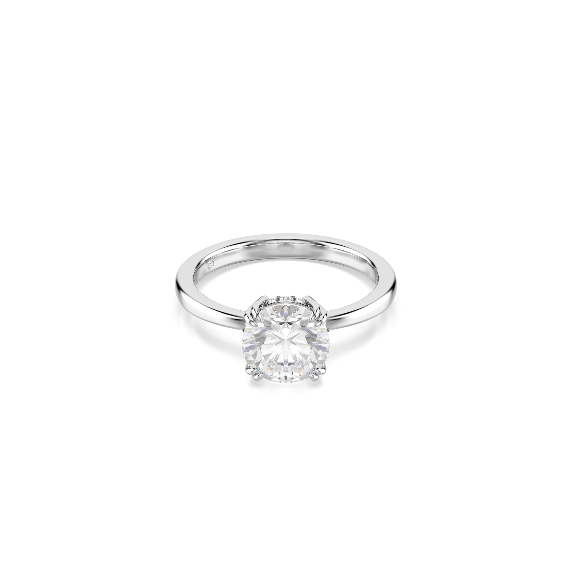 Stilla cocktail ring, Round cut, White, Silver-tone finish 5717939