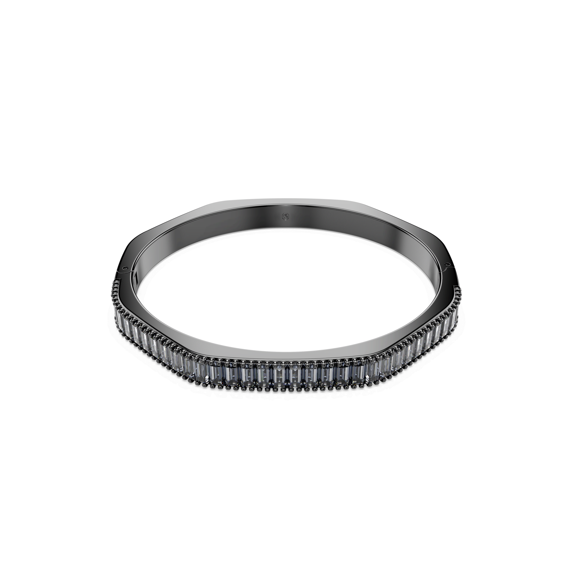 Matrix bangle, Baguette cut, Octagon shape, Gray, Ruthenium plated 5720366