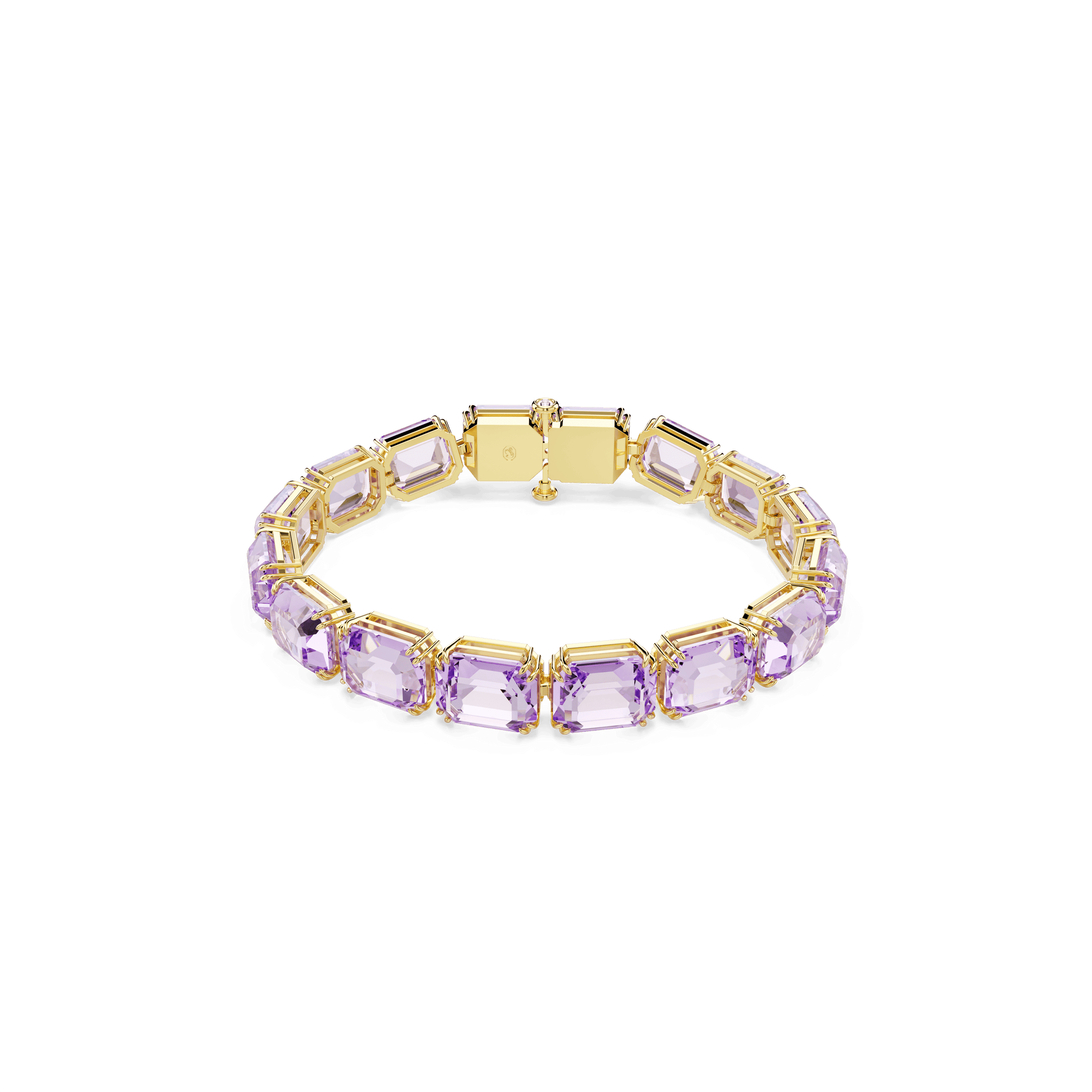 Millenia bracelet, Octagon cut, Purple, Gold-tone plated 5720487