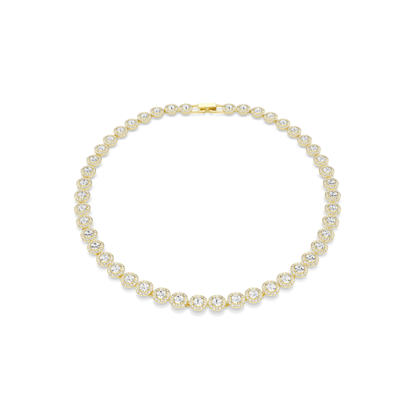 Una Angelic necklace, Round cut, White, Gold-tone plated 5720505
