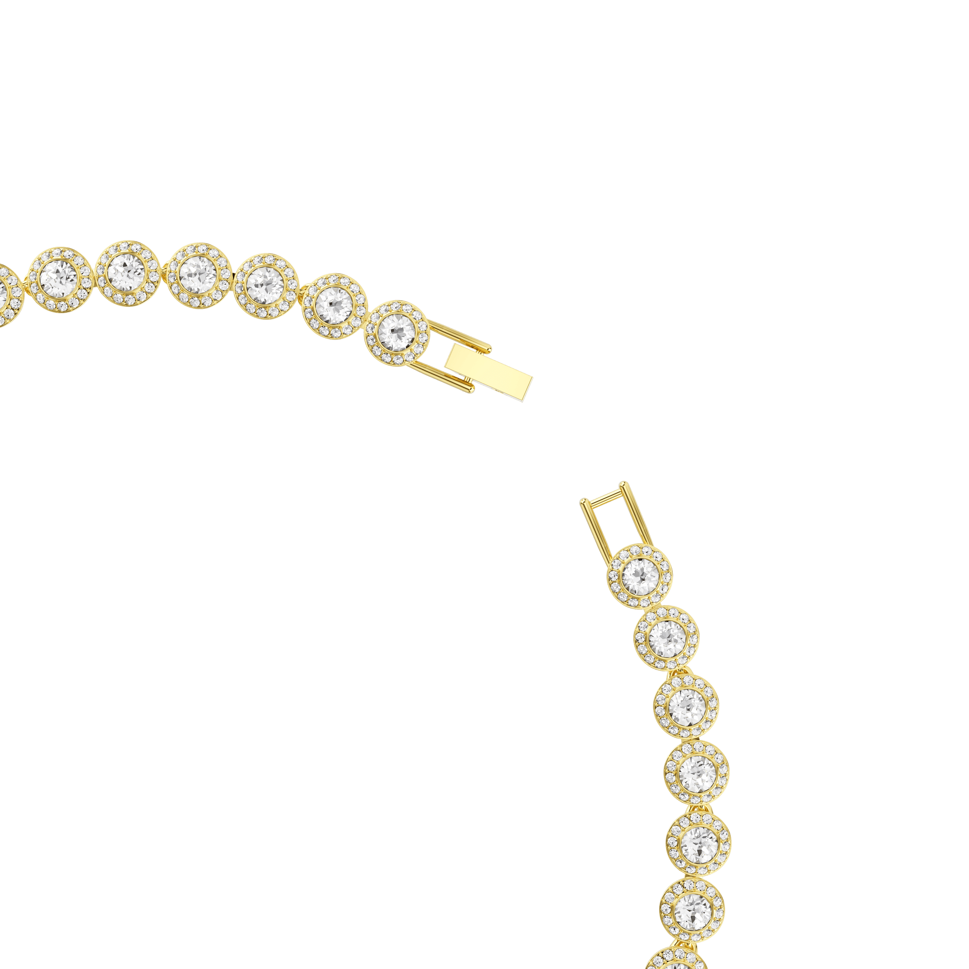 Una Angelic necklace, Round cut, White, Gold-tone plated 5720505
