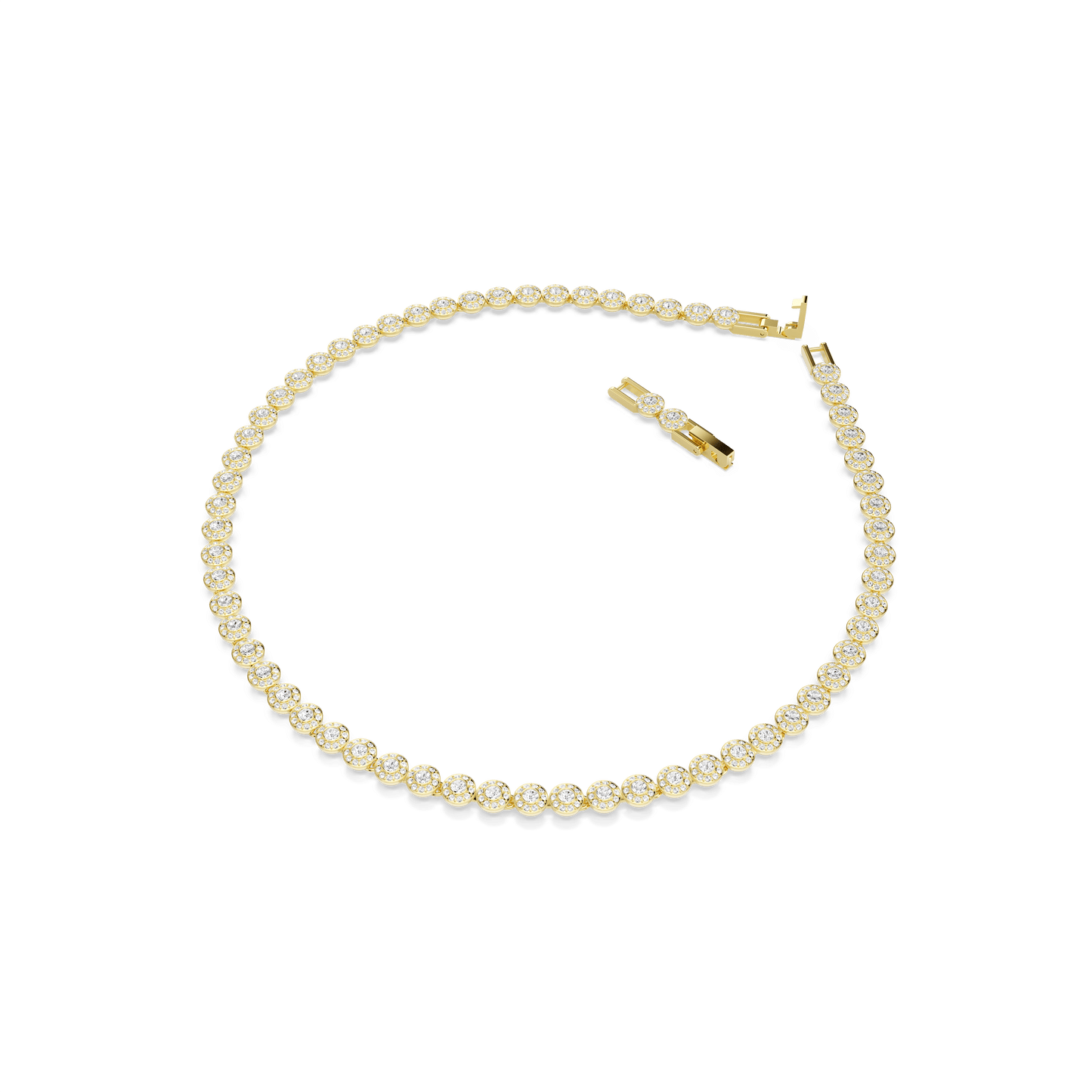 Una Angelic set, Round cut, White, Gold-tone plated 5720506