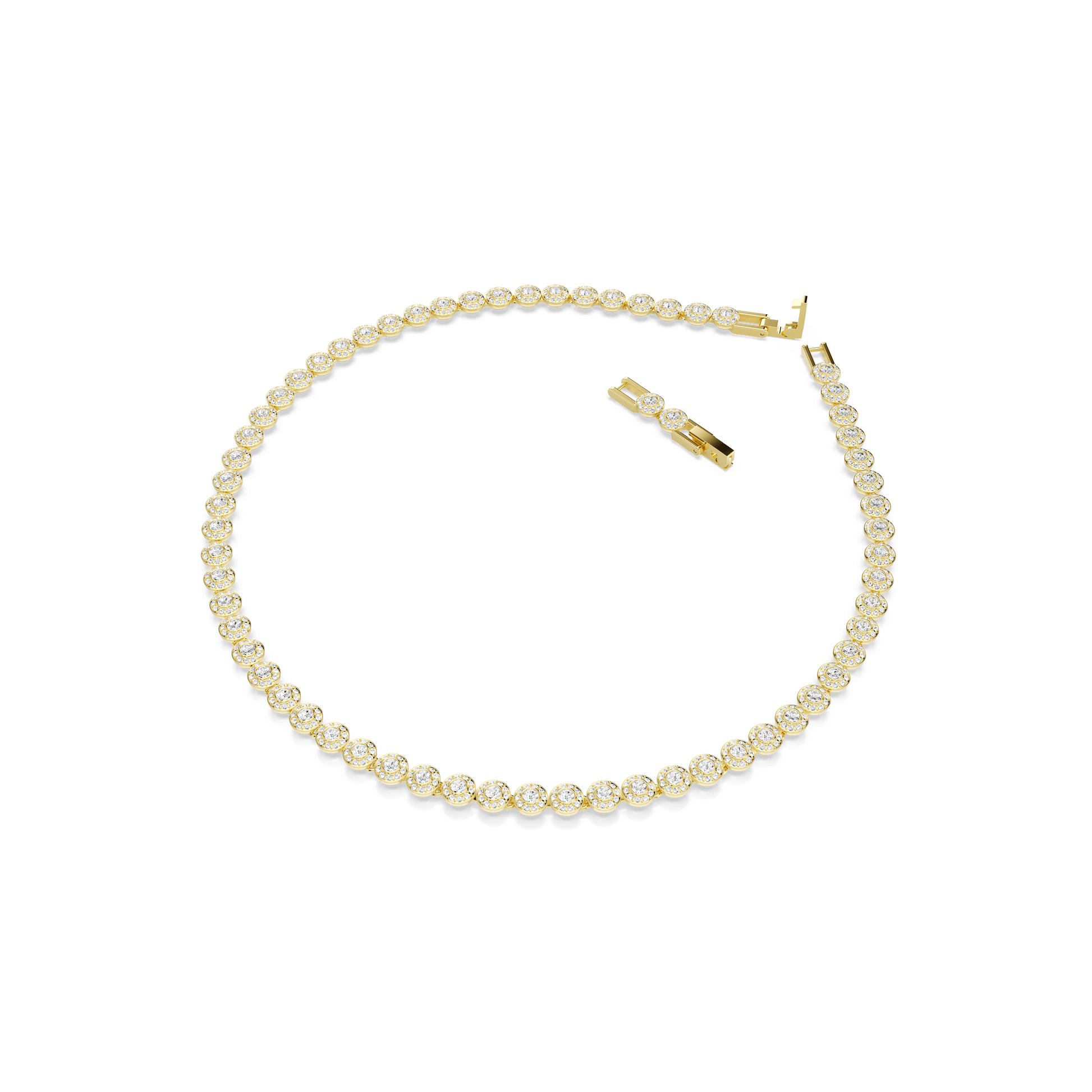Una Angelic set, Round cut, White, Gold-tone plated 5720506